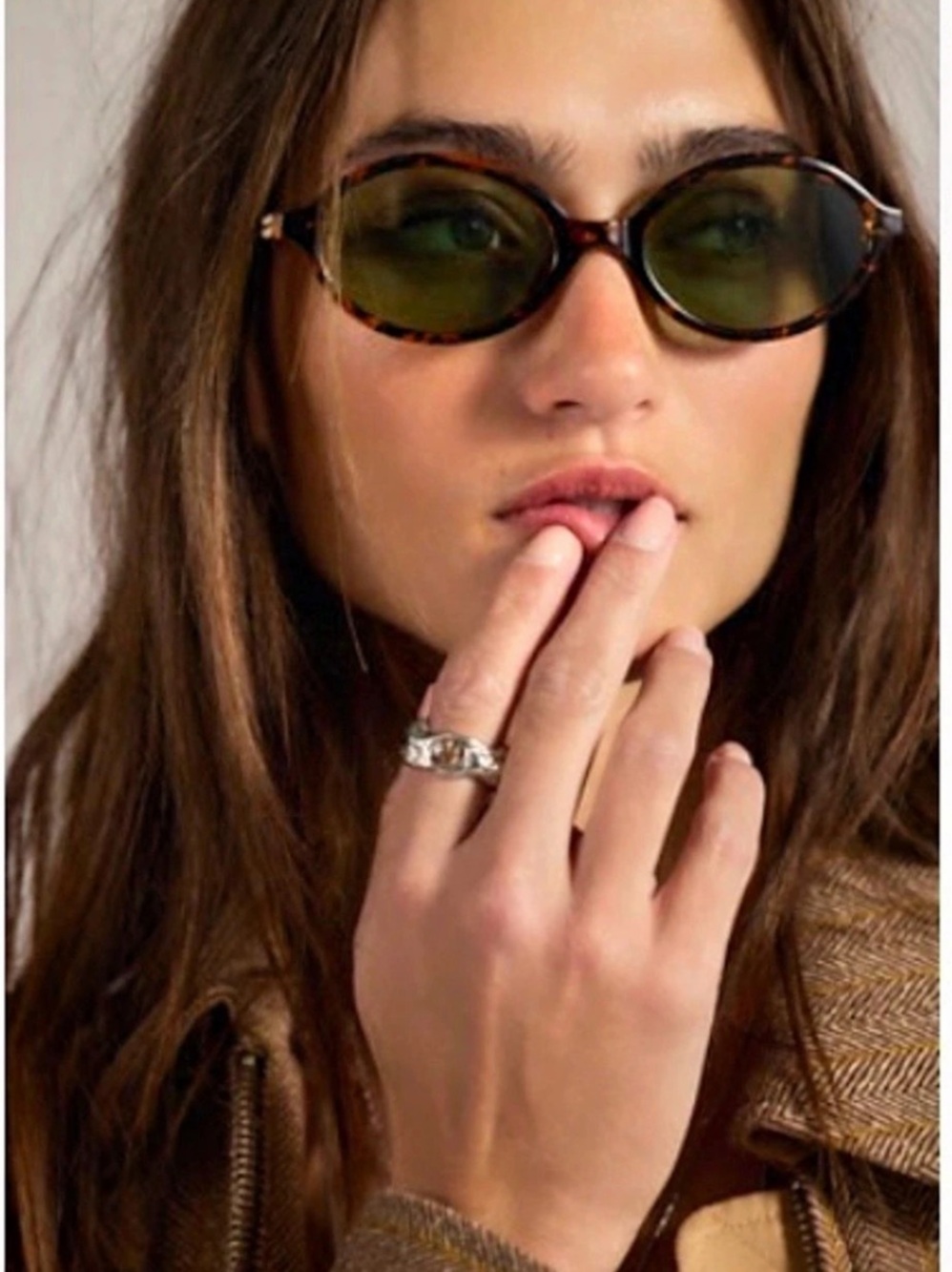 Free People Oh Hello Oval Sunglasses in Tortoiseshell